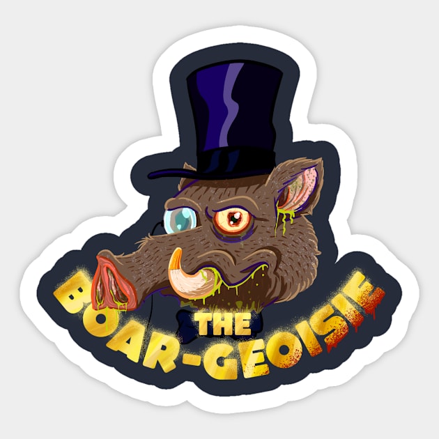 The Boargeoisie Sticker by deb draws